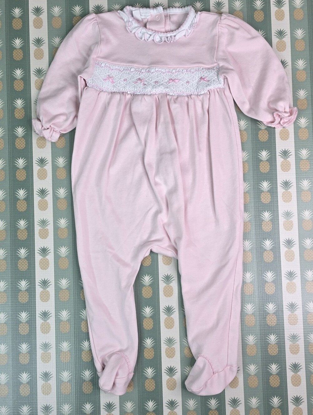 Magnolia Baby Amelia's Classics Solid Smocked Footie